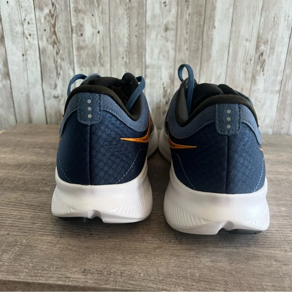 Saucony Mens Ride 16 Blue and Gray Running Shoes 11W - Picture 2 of 5